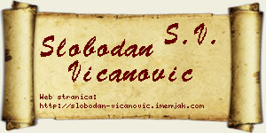 Slobodan Vicanović vizit kartica